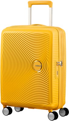 Alle Details zur Koffer/Tasche American Tourister Soundbox 35-41l Spinner - golden yellow und ähnlichem Gepäck