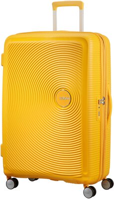 Alle Details zur Koffer/Tasche American Tourister Soundbox 97-110l Spinner - golden yellow und ähnlichem Gepäck