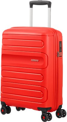 Alle Details zur Koffer/Tasche American Tourister Sunside 35l Spinner - sunset red und ähnlichem Gepäck