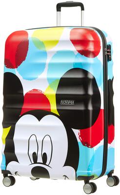 American Tourister Wavebreaker Disney - Mickey Mouse - close-up 96l Spinner - weiß, mehrfarbig, Motiv bei Amazon bestellen
