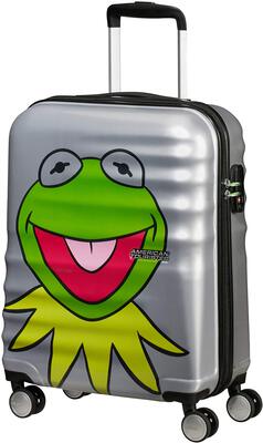 American Tourister Wavebreaker - Kermit sparkle 36l Spinner - silber, grün, Motiv bei Amazon bestellen